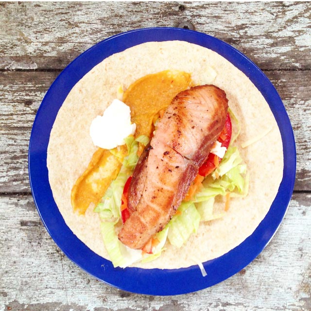 salmon rasher wrap