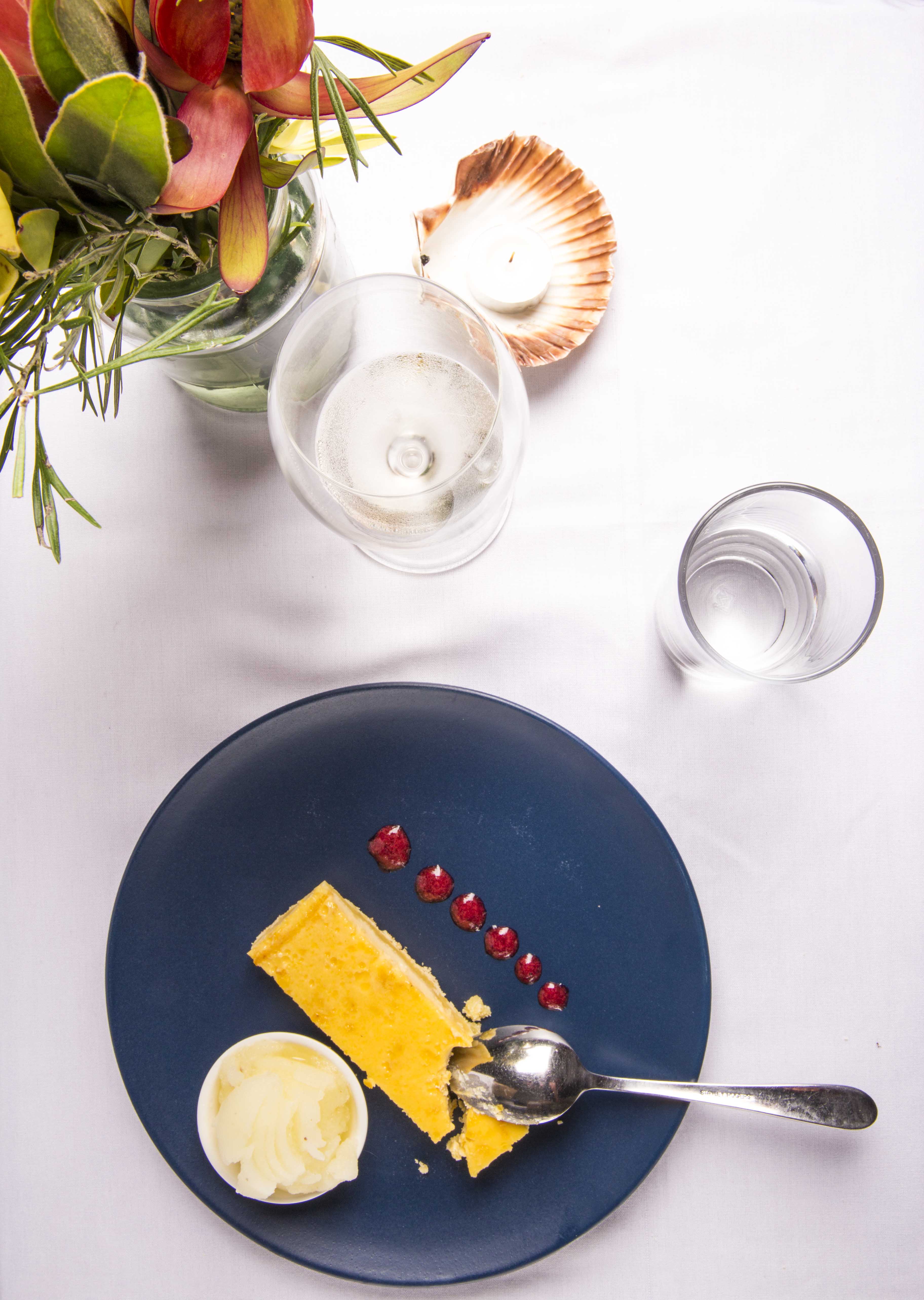 lemon tart on the table